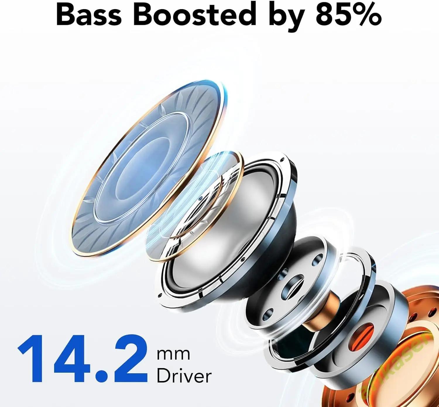 TWS Bluetooth 5.3 écouteur stéréo basse avec micro antibruit étanche sans fil écouteurs dans l'oreil