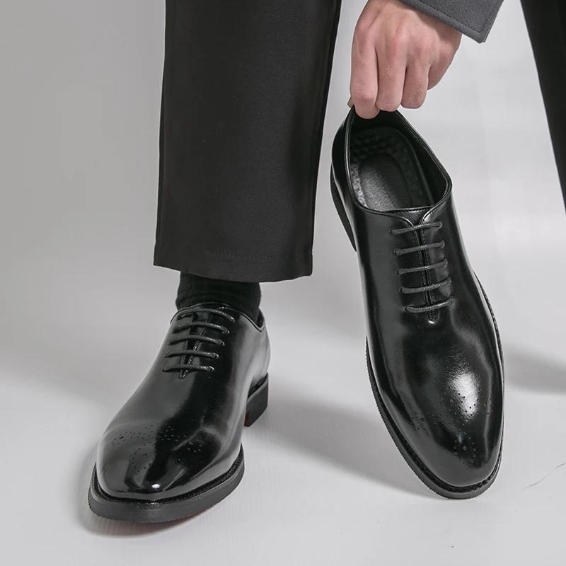 Chaussures Richelieu Classiques en Cuir de Haute Qualité pour Hommes – Tendance Décontractée et Habi