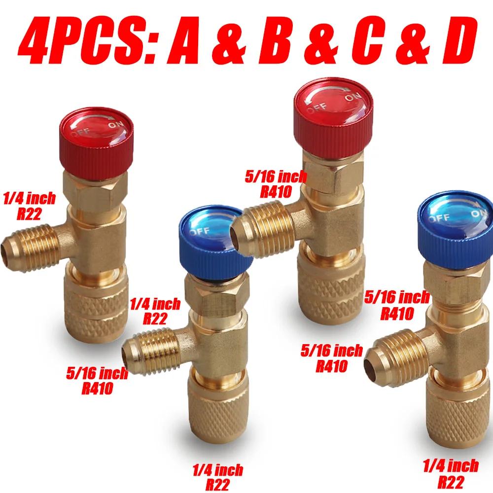 Valve de sécurité liquide R410A R22, outil de réfrigérant de climatisation, adaptateur de sécurité 1