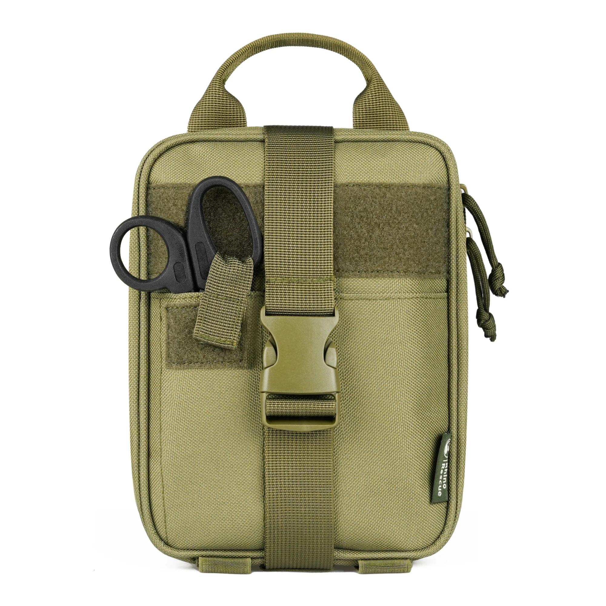 Kit de survie de premiers secours Rhino, pochette IFAK, Kit de Camping fourni avec 20 articles EMT p