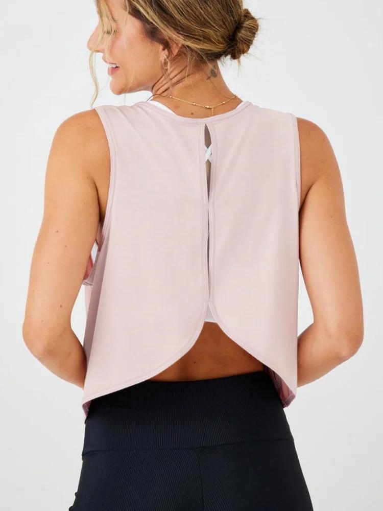 Débardeur de Yoga respirant à dos nageur pour femmes, gilet d'entraînement, de Fitness, de course à