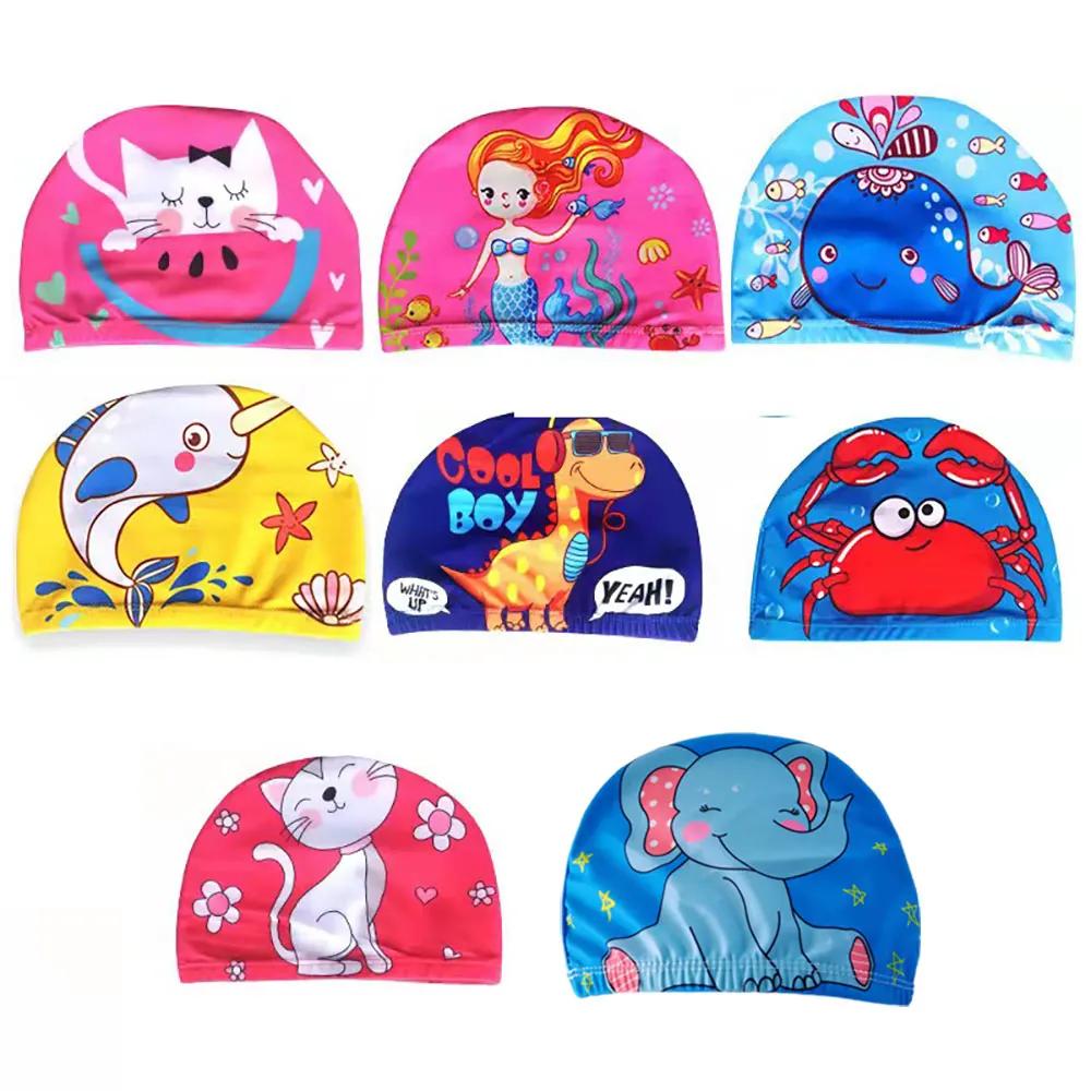 Bonnets de bain enfants 2-12 ans imperméables avec motifs dessins animés - Casquettes plage garçons filles