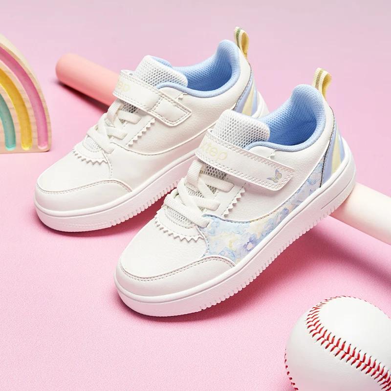 Xtep – chaussures de skateboard pour filles, baskets de printemps en cuir, antidérapantes, confortab