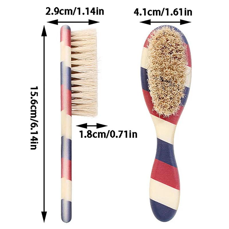 Matériau des poils de sanglier, brosse à barbe à double usage, ensemble de rasage, salon de coiffure