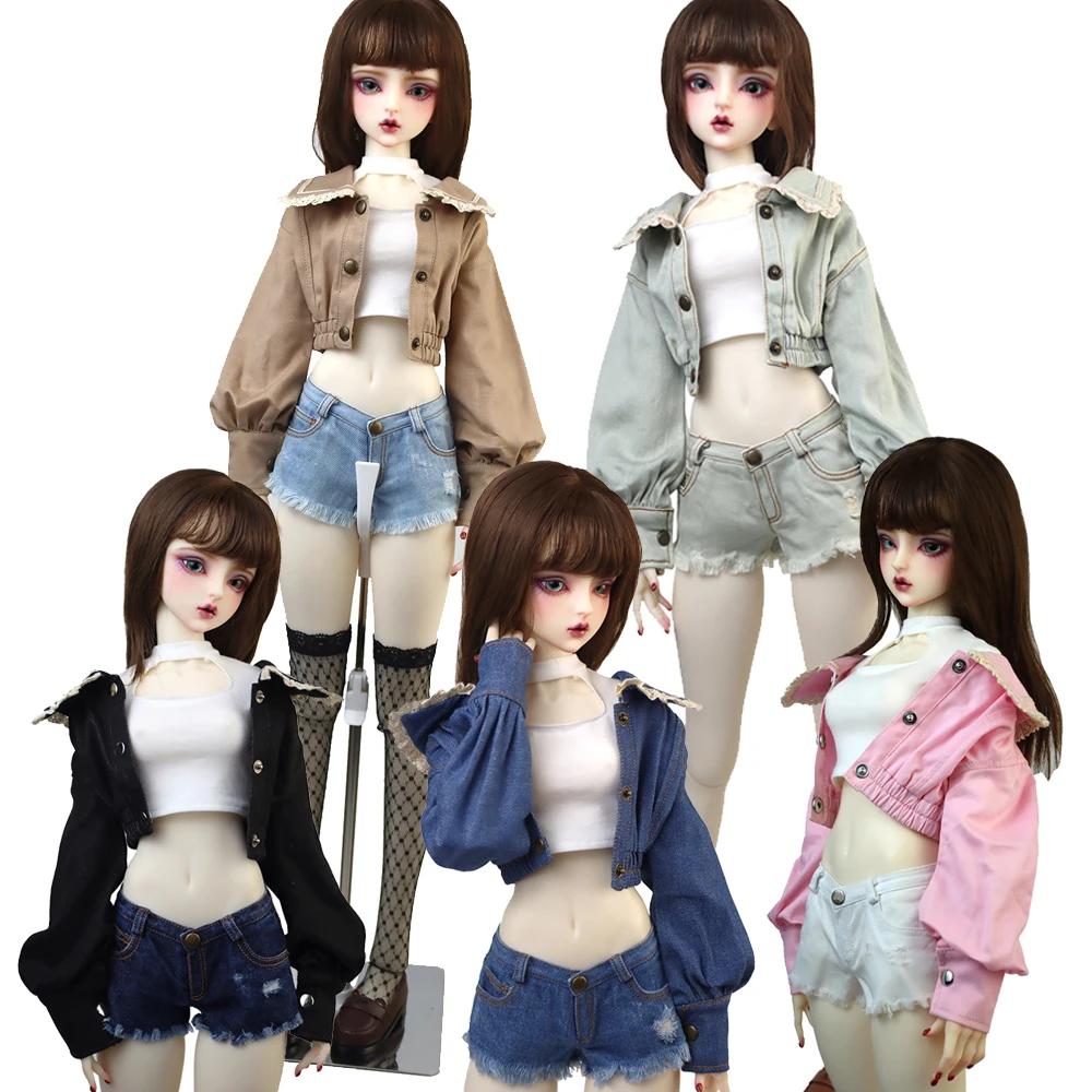 Vêtements de poupée à rotule pour filles, jupes en jean, vestes à la mode, accessoires de jouet, cad
