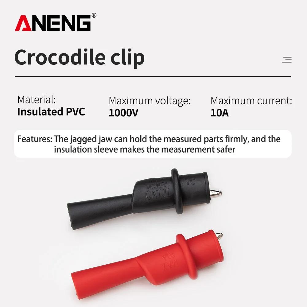 ANENG 1 paire pince de Test Crocodile pince pour multimètre testeur sonde Crocodile pince électrique