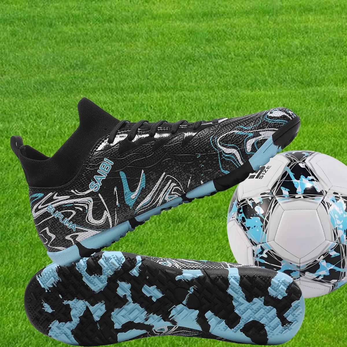 Chaussures de football baskets chuteira society chaussures de football au-dessus de la cheville mais