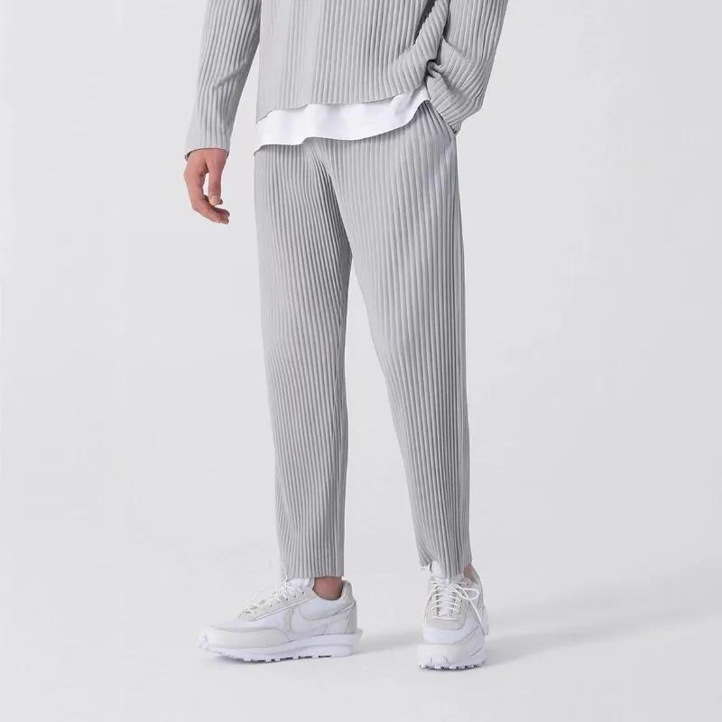 Miyake pantalon plissé costume homme pantalon neuf minutes automne 2025 automne veste mince + taille