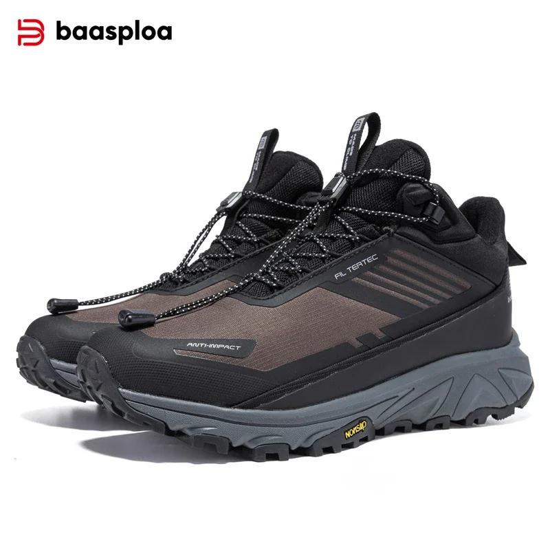 Chaussures de randonnée homme Baasploa imperméables hiver - Confort chaud antidérapant baskets marche