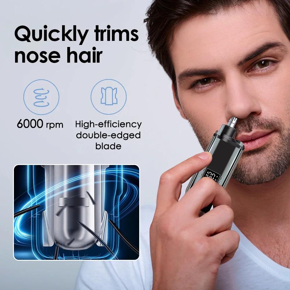 Tondeuse électrique pour le nez, Rechargeable, multi-cinétique, unisexe, automatique, lavable, appar