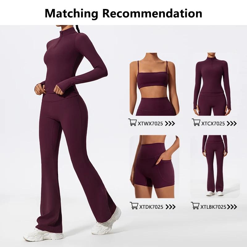 Ensemble de sport Hearuisavy pour femme, tenue d'entraînement d'été à manches longues, ensemble de s