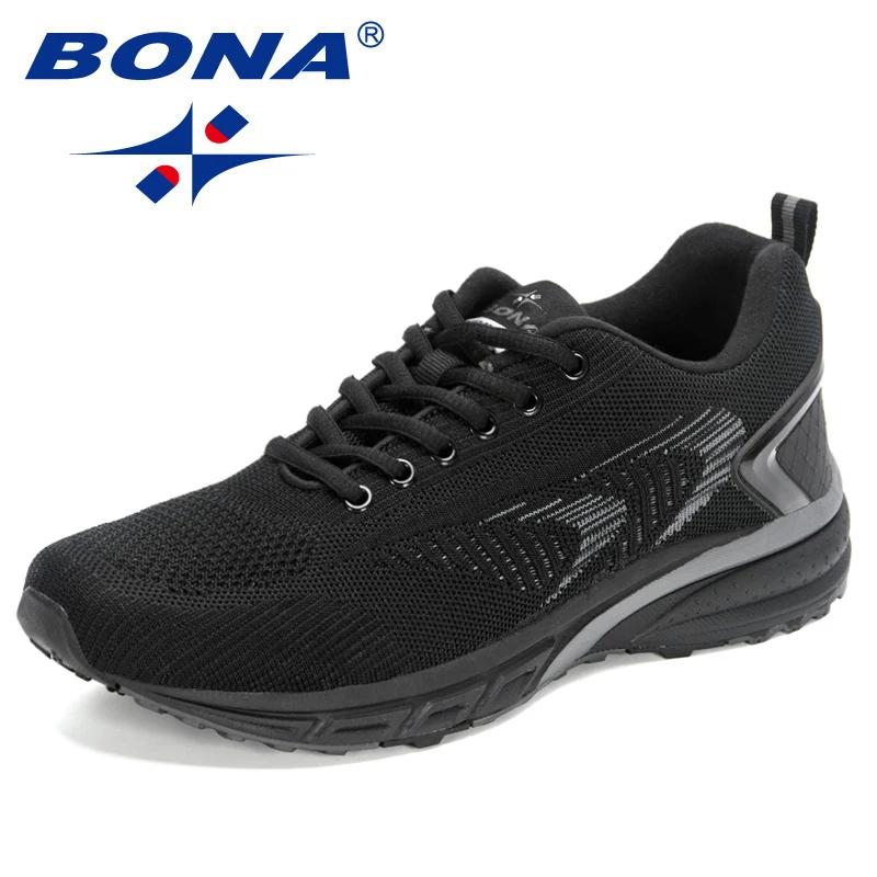 BONA-Baskets confortables à lacets pour hommes, chaussures de course, de marche et d'athlétisme, sty