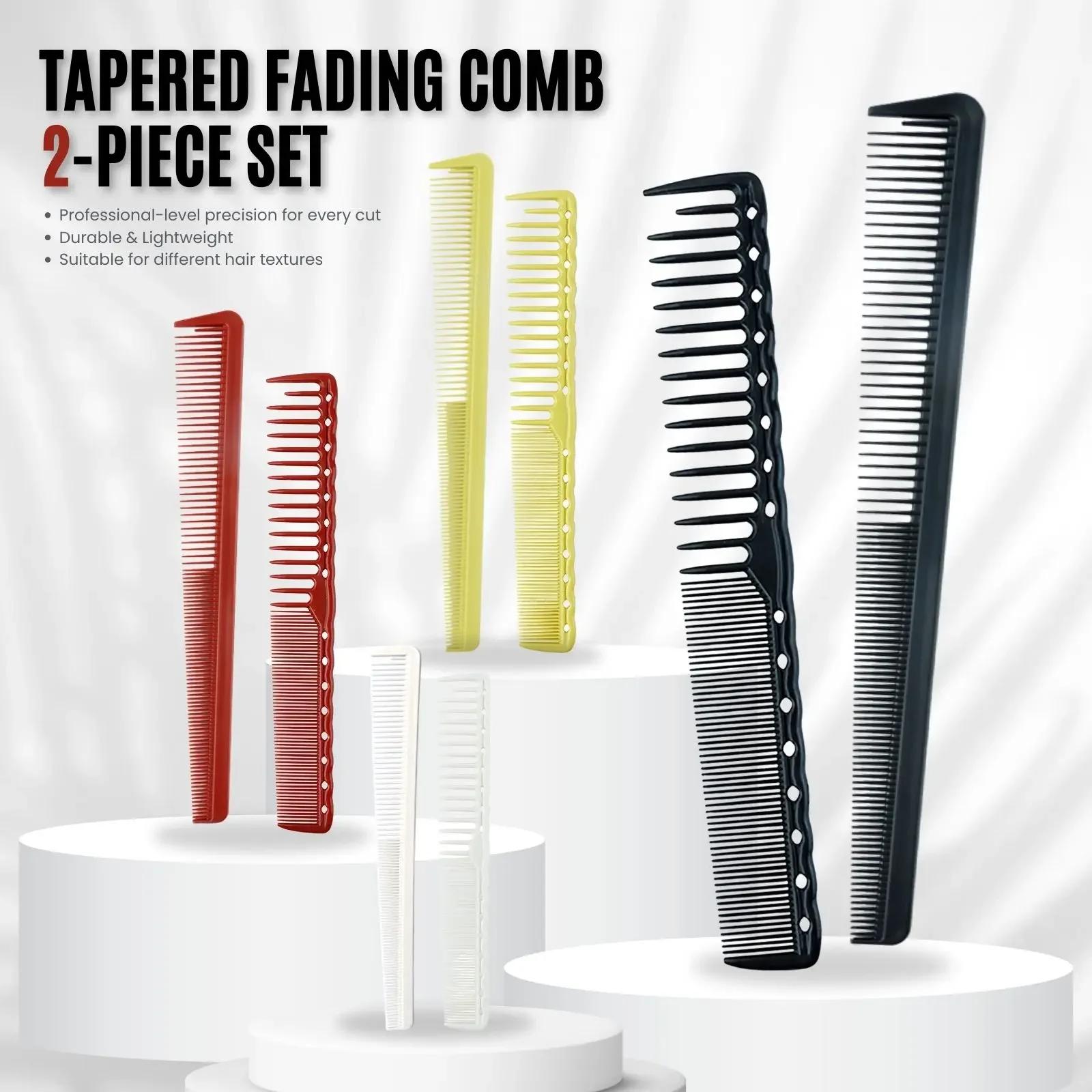 Peigne à dents denses pour salon de coiffure professionnel, ensemble de 2 pièces, peigne d'angle à b