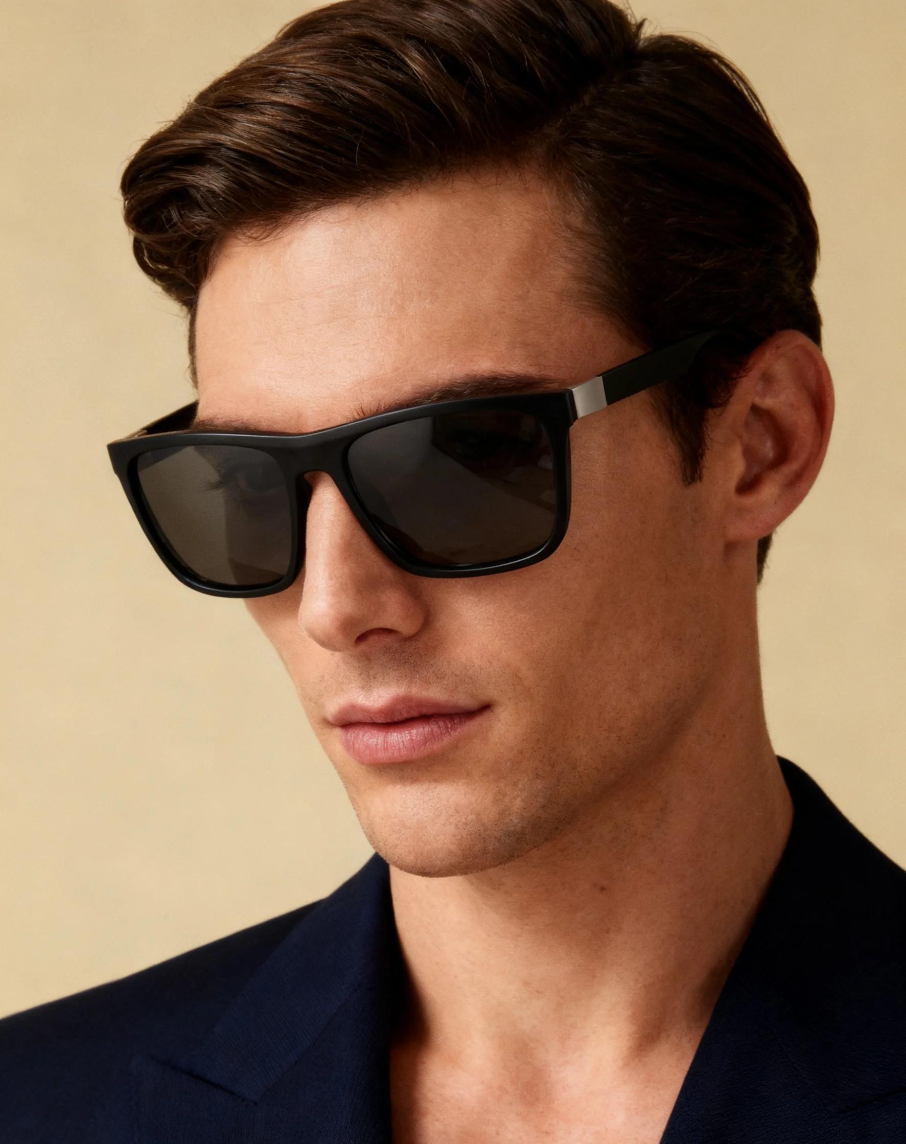 Lunettes de soleil polarisées vintage carrées pour hommes et femmes, idéales pour la conduite, la pê