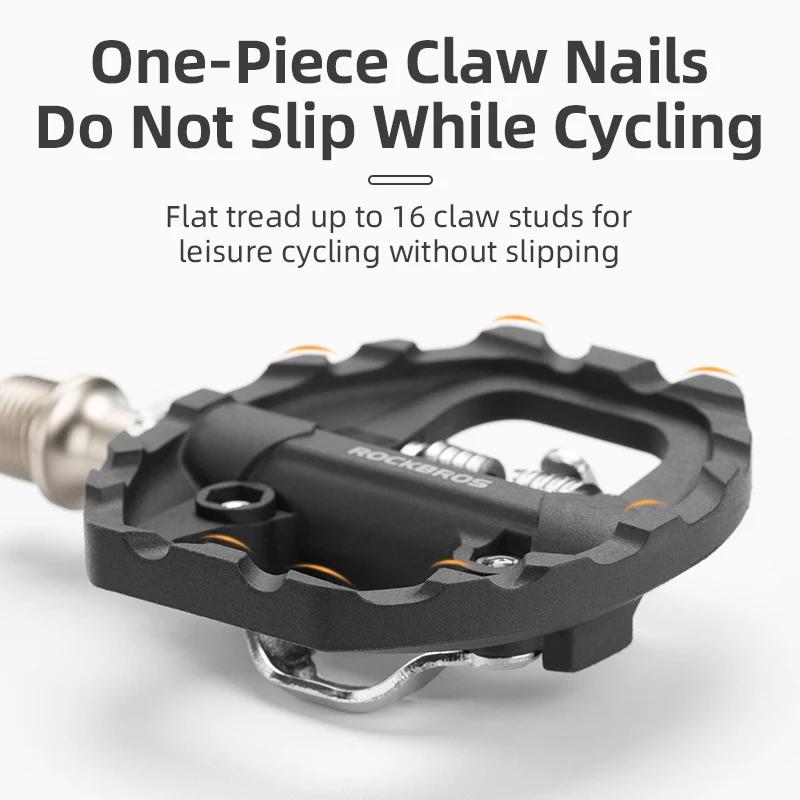 ROCKBROS pédales de vélo roulement scellé étanche anti-dérapant taquet plat en Nylon une pièce pédal