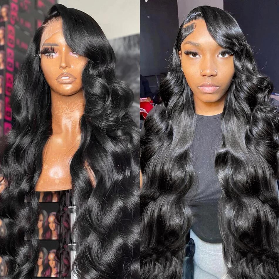 Perruque Lace Front Wig naturelle Body Wave, cheveux humains, 13x4 13x6, transparente, sans colle, 6