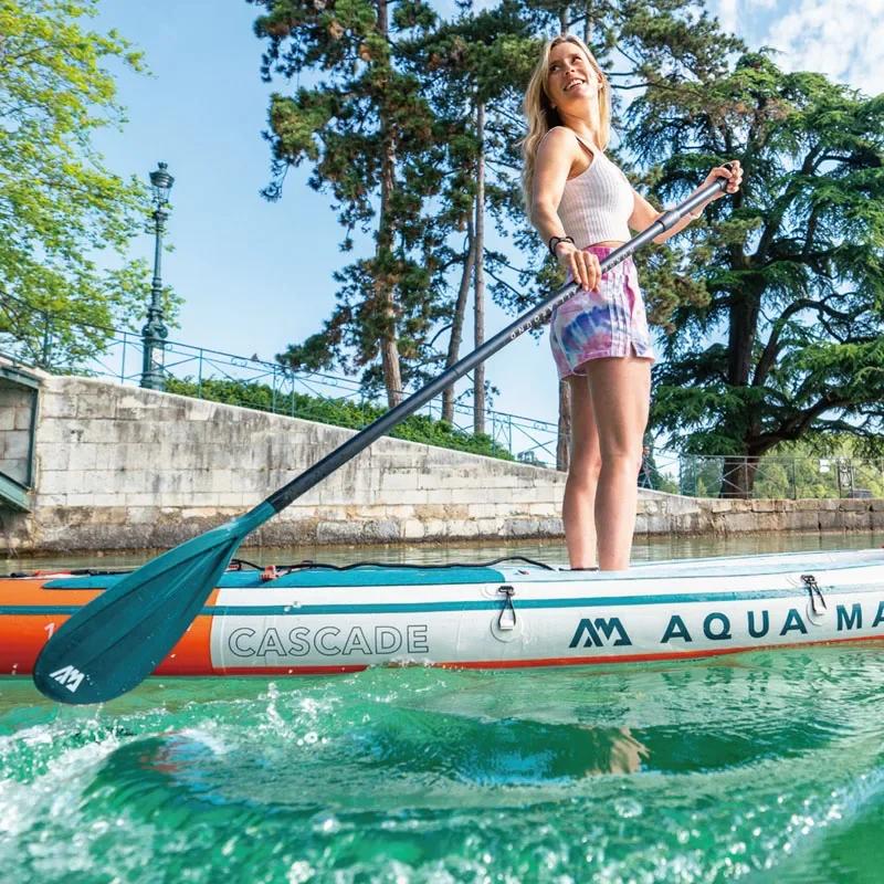 Pagaie SUP AquaMarina alliage aluminium fibre verre double usage kayak bateau pneumatique