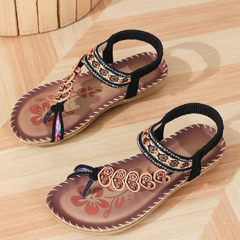 Sandales d'été respirantes pour femmes - Chaussures de marche et fête extérieur confortables