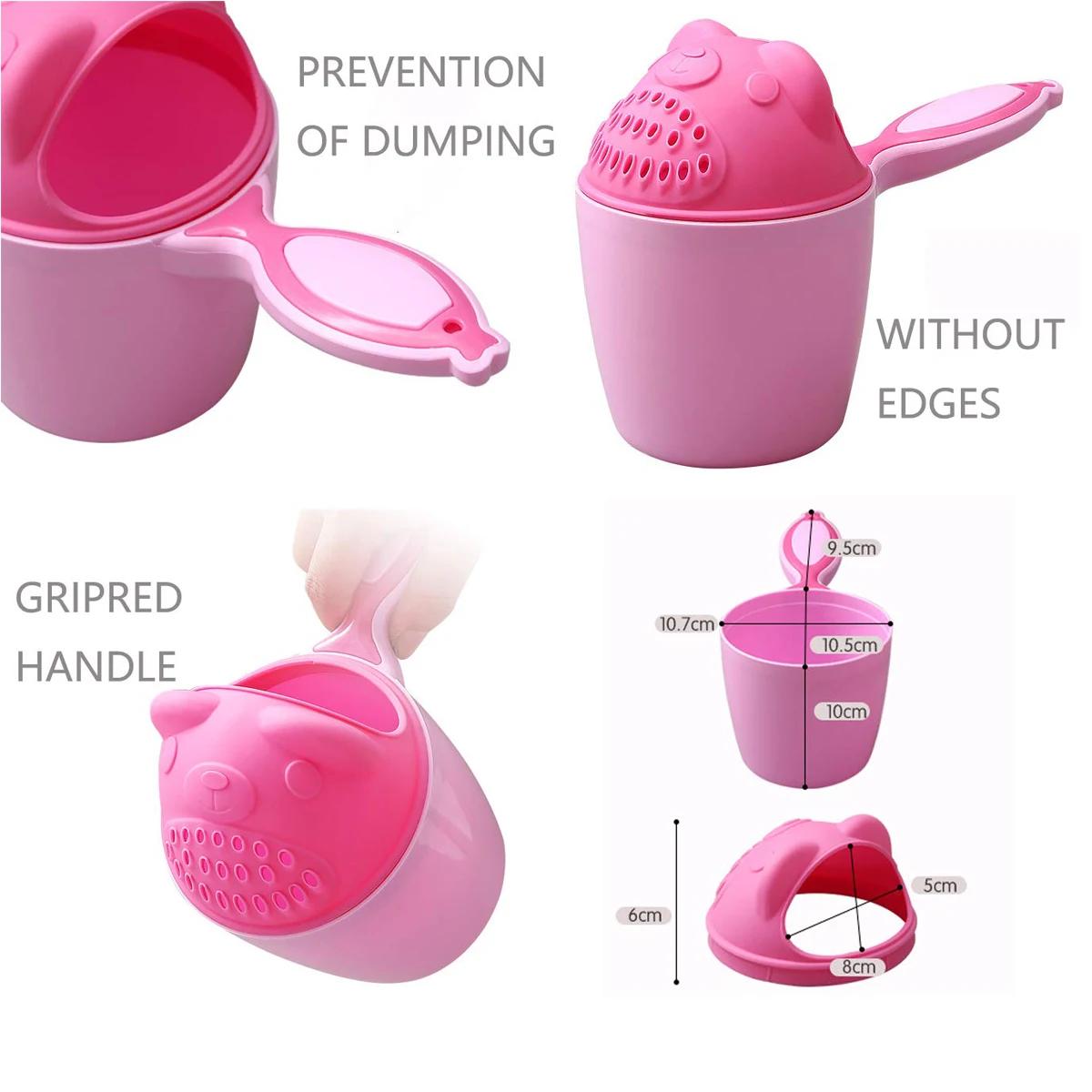 Bébé shampooing rinçage tasse enfants bain cascade rinçage enfants bain bébé douche cuillères enfant