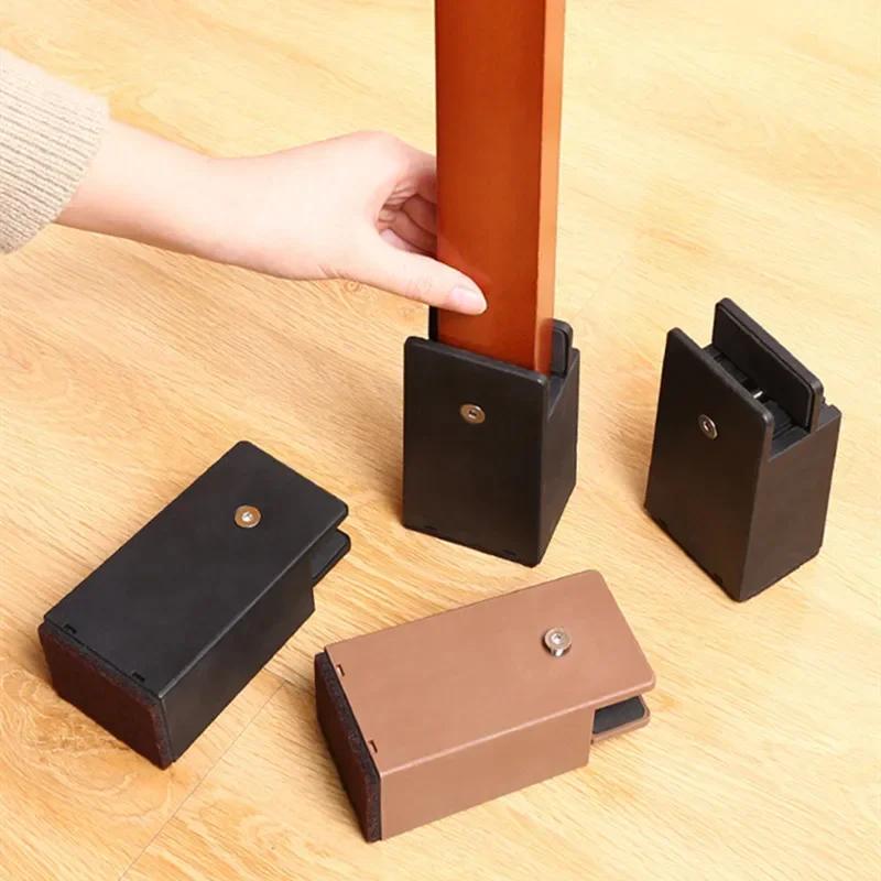 Coussinet de pied rehaussant pour meubles réglable, 4 pièces, 5-10cm, résistant à l'usure, antidérap