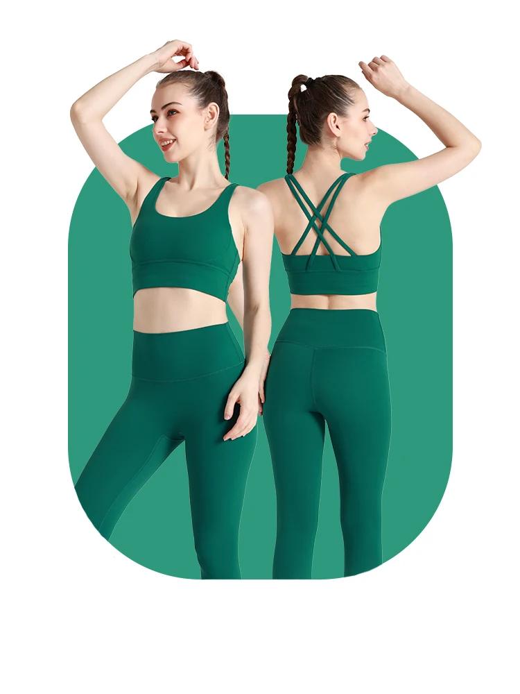 Vêtements de Yoga 2 pièces pour femmes, survêtement à séchage rapide, combinaison de Fitness respira