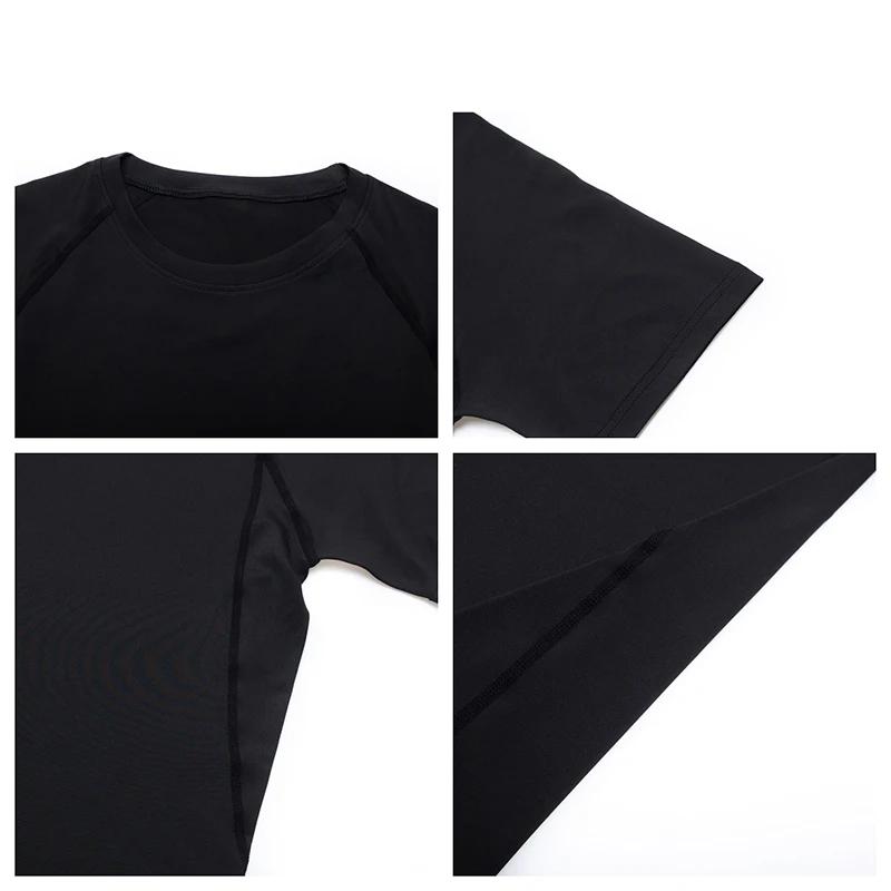 T-shirt compression homme sport fitness - Haut manches courtes gym jogging athlétique séchage rapide