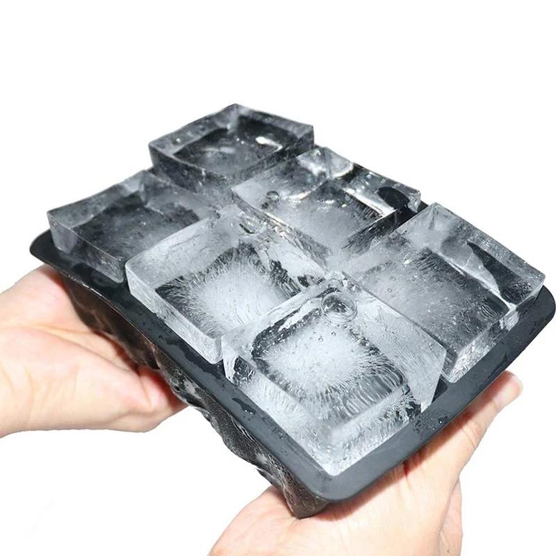 4/6/8/15 grille grand plateau à glace moule boîte grand Silicone de qualité alimentaire glaçon plate