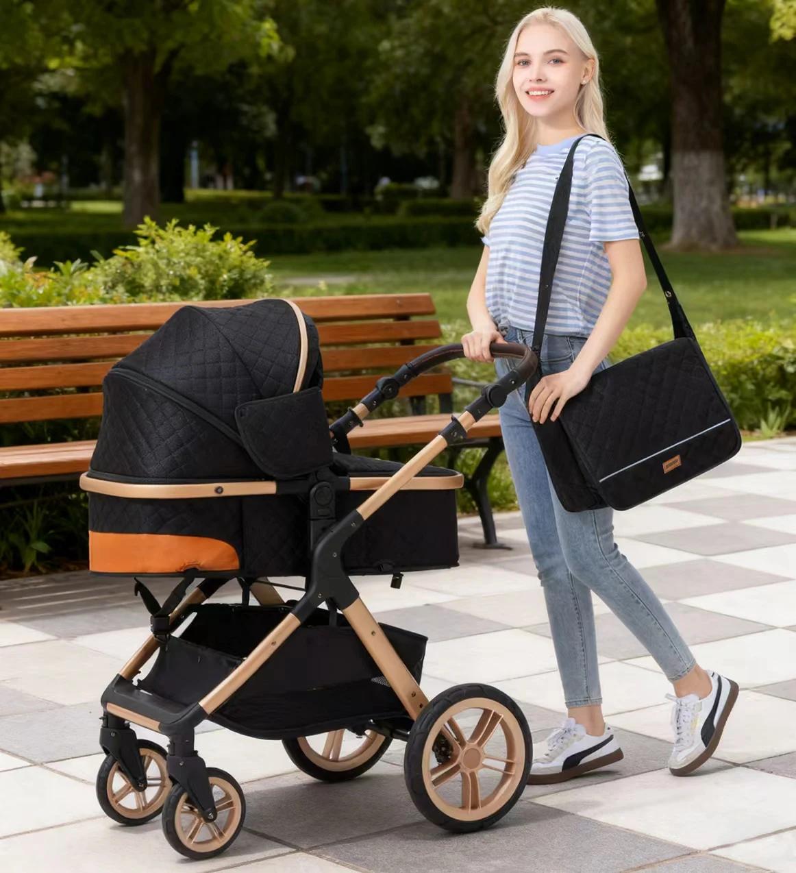 Système de poussette 3 en 1 pour bébé, poussette légère pour nouveau-nés, pliable compacte, poussett