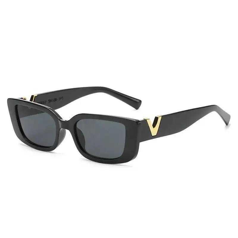 Lunettes de soleil rectangulaires rétro, lunettes de soleil à petite monture, marque WOarmacBrand De
