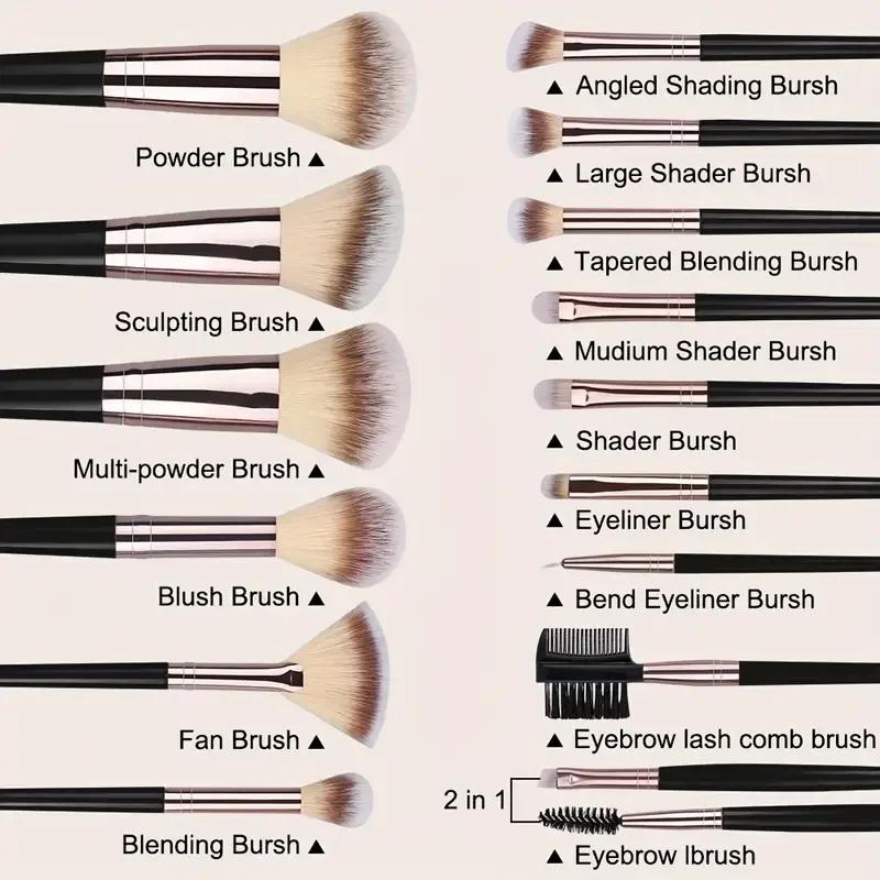 Ensemble de pinceaux de maquillage doux et moelleux, pour fard à paupières, fond de teint, correcteu