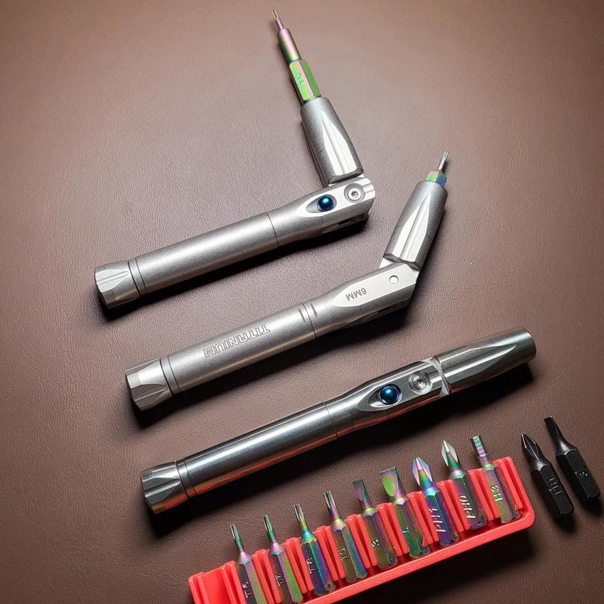 EDC – tournevis en alliage de titane, Gadget Portable, équipement d'équitation à embout croisé, Camp
