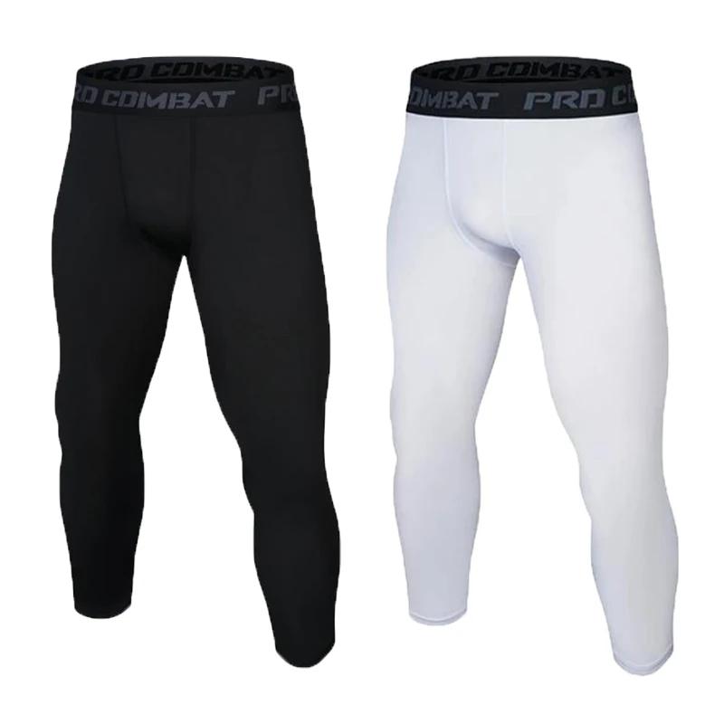 Leggings de football et de basket-ball pour hommes, entraînement à haute élasticité, fitness sportif