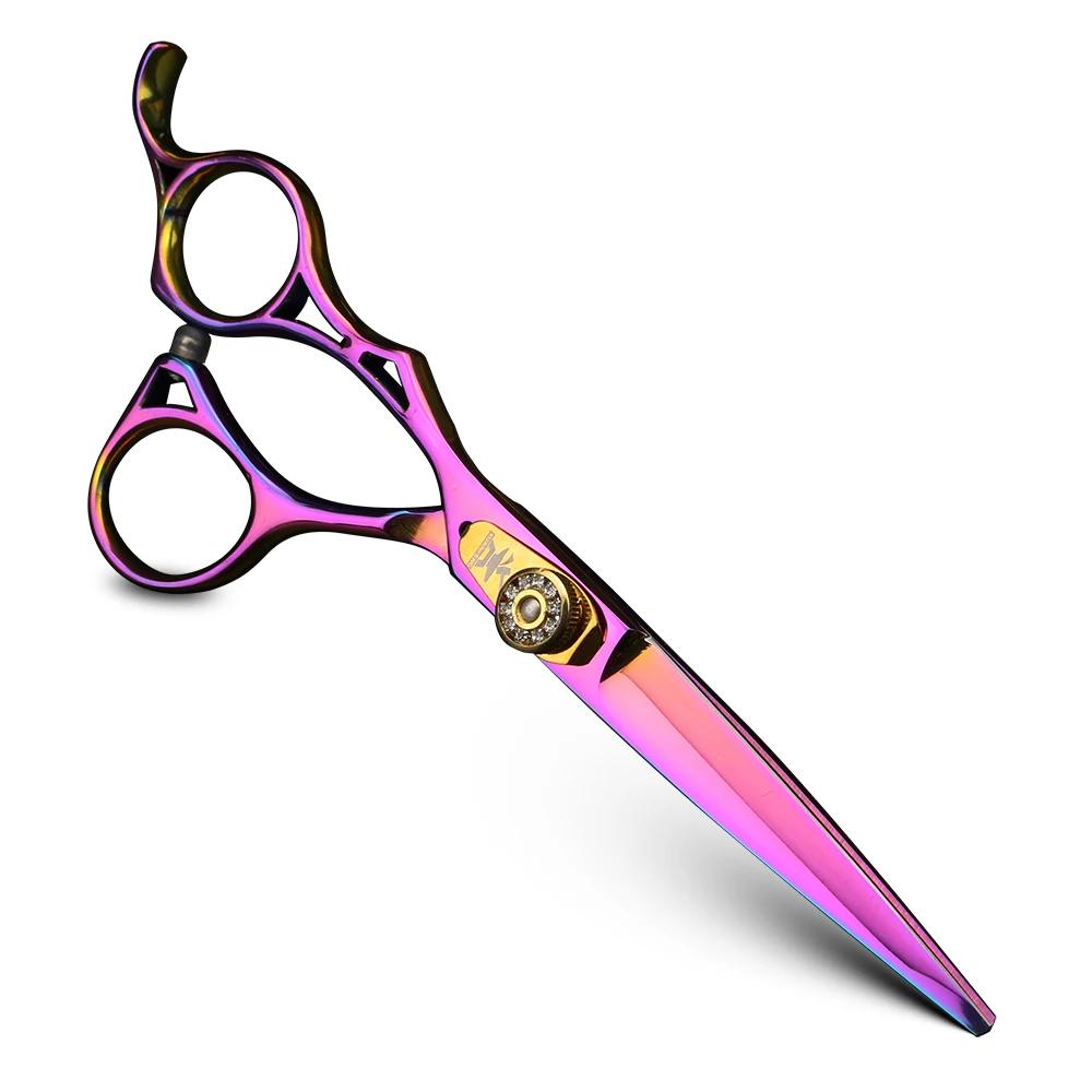 Ciseaux à cheveux gauchers, ciseaux de coupe professionnels violets de 6 pouces, ciseaux amincissant