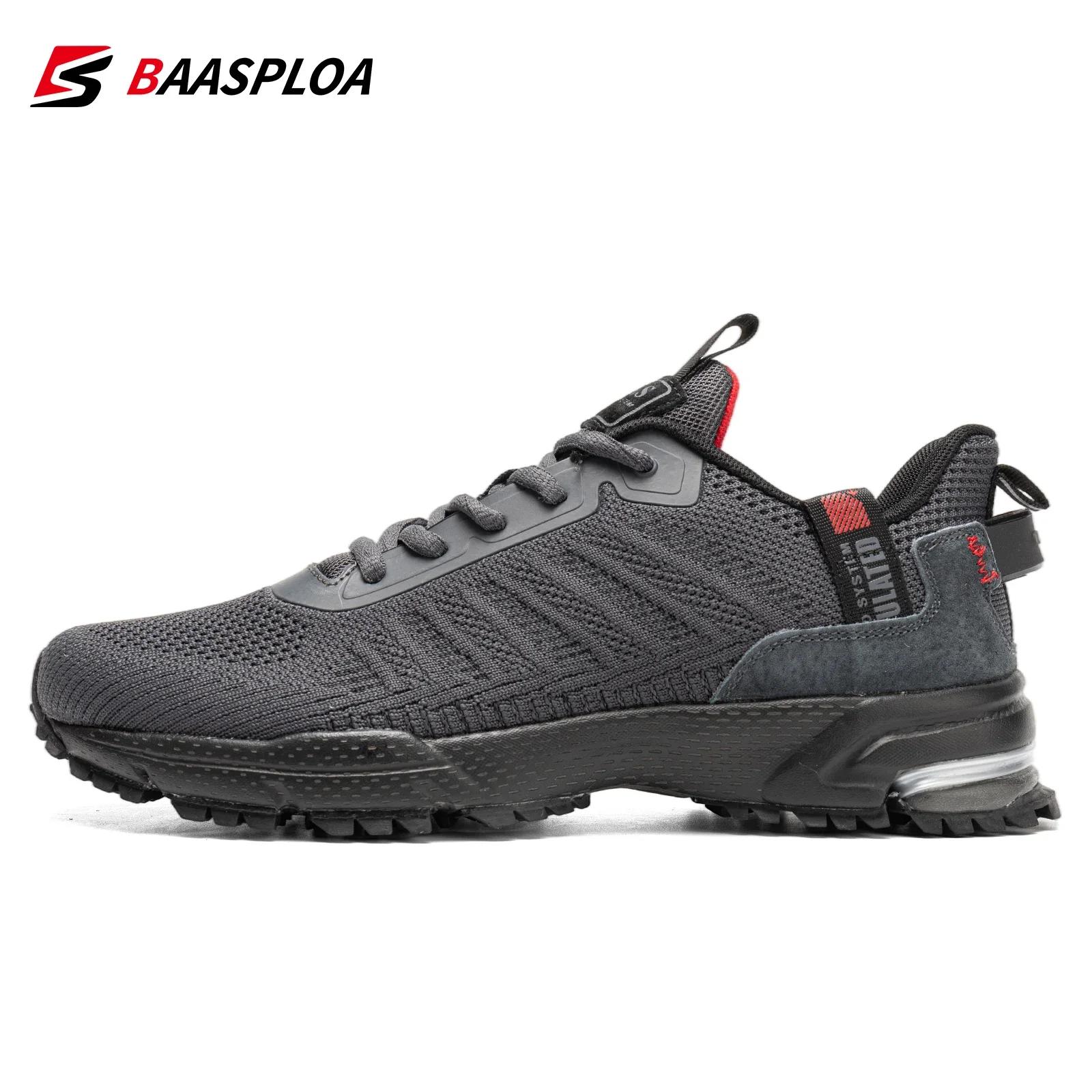 Baasploa chaussures de course pour hommes baskets légères homme concepteur maille Sneaker à lacets m