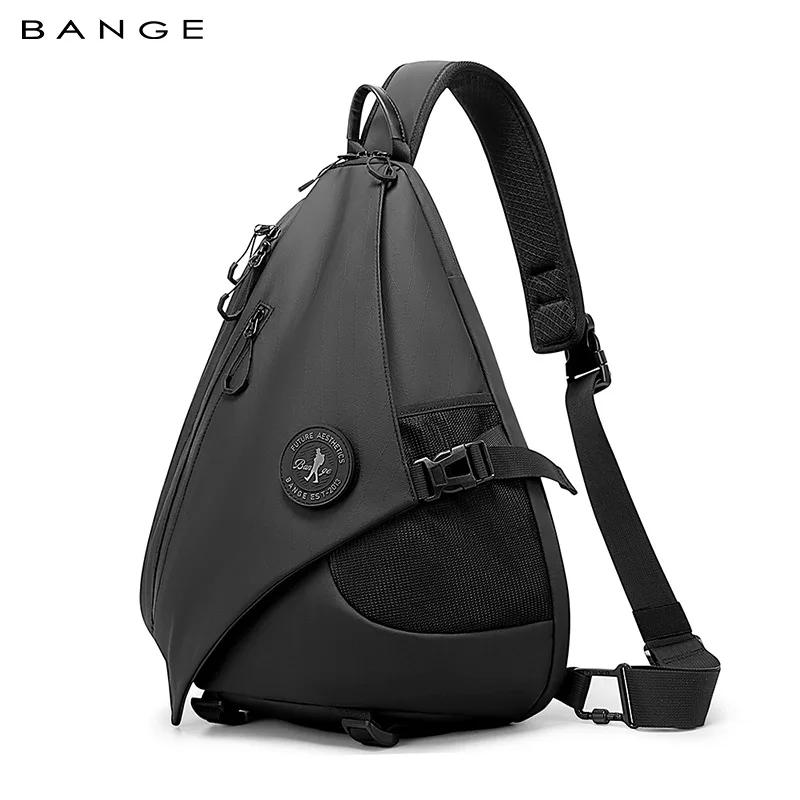 Bange hommes simple épaule mode léger bandoulière hommes étanche grande capacité sac de poitrine sac