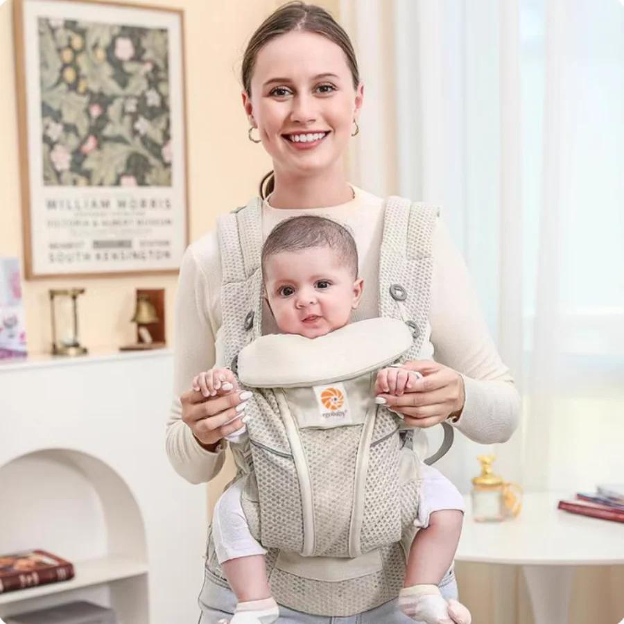 Porte-bébé en coton ergonomique, porte-sac à dos, ceinture d'épaule, écharpe pour tout-petits, maint