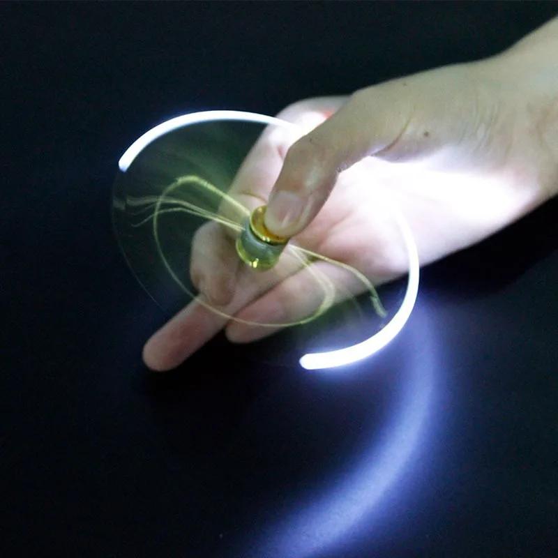 Stylo LED multifonction créatif, gyroscope de décompression rotatif, stylo à bille en métal, fournit