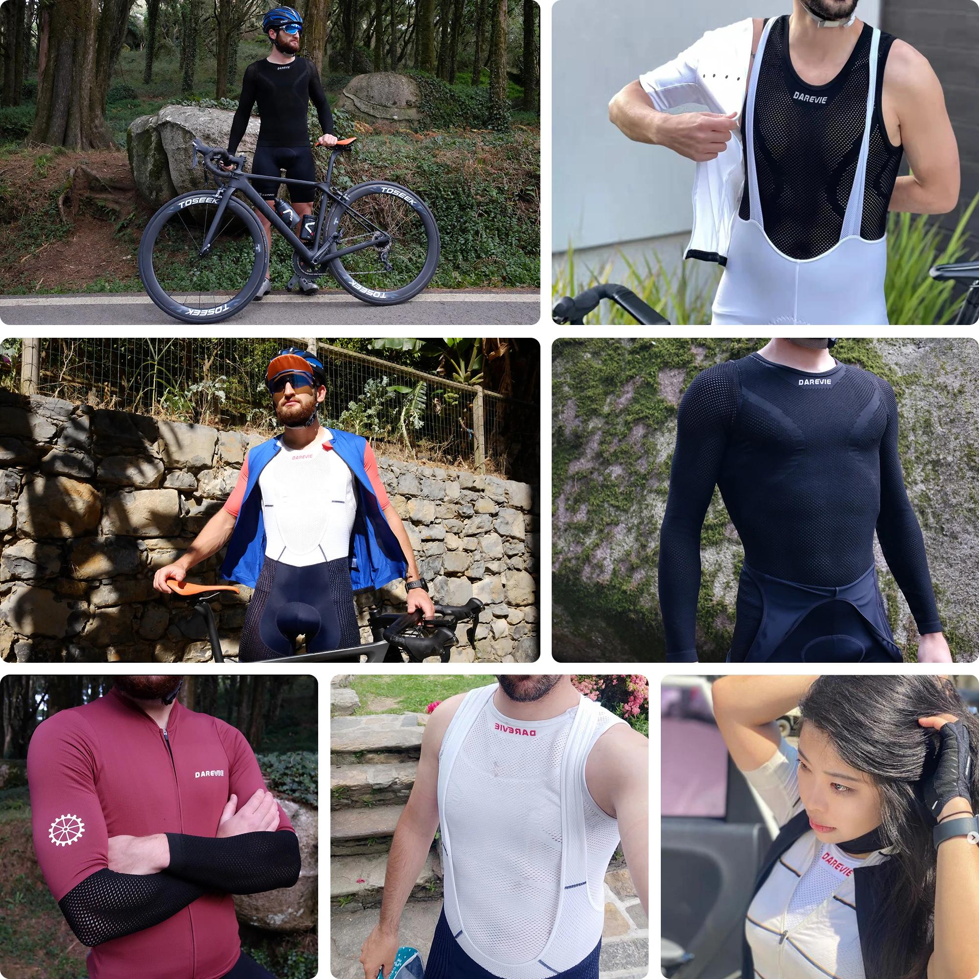 DAREVIE Cyclisme Première Couche Homme Compression Sans Couture Femmes Vélo Cyclisme Sports Intérieu