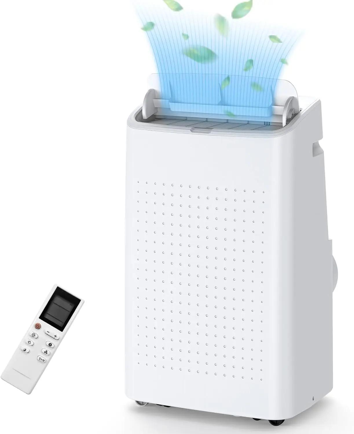Climatiseur portable 14,000 BaryPortable avec télécommande, blanc pour les pièces jusqu'à 430 Sq. Fé