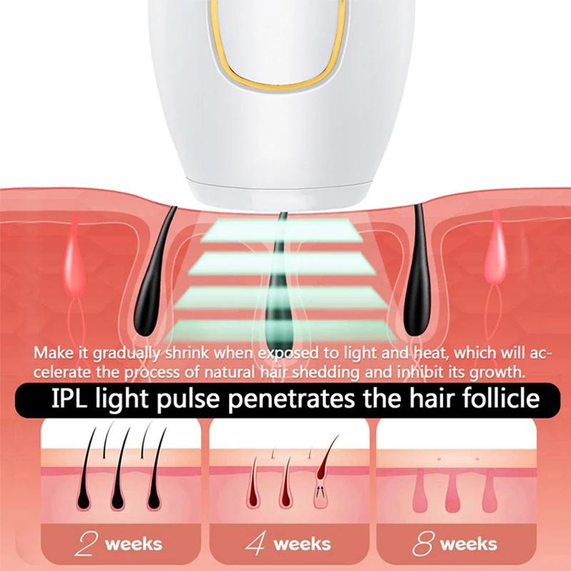 Épilateur laser professionnel à usage domestique pour homme et femme, combiné d'épilation IPL en con