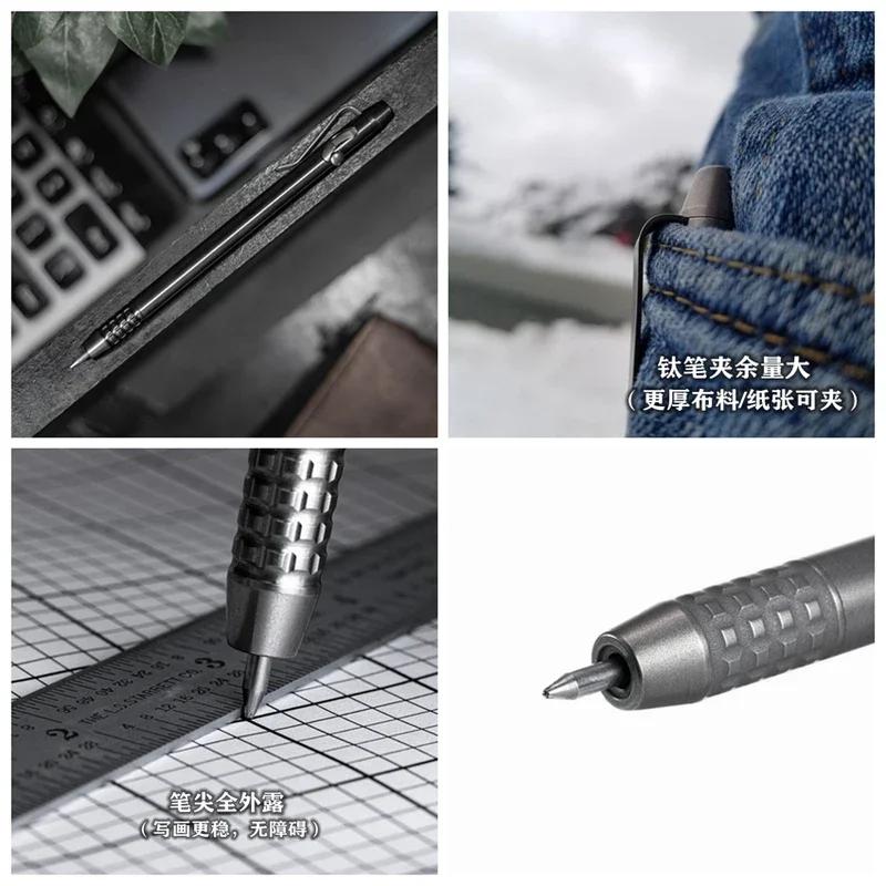 EDC-Stylo en alliage de titane, multifonctionnel, portable, avec écriture professionnelle, outils d'