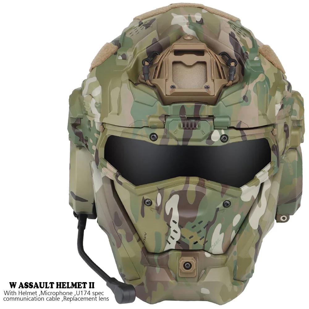 Casque d'assaut tactique militaire W-Ronin II, casque rapide Airsoft, casque intégré, ventilateur An