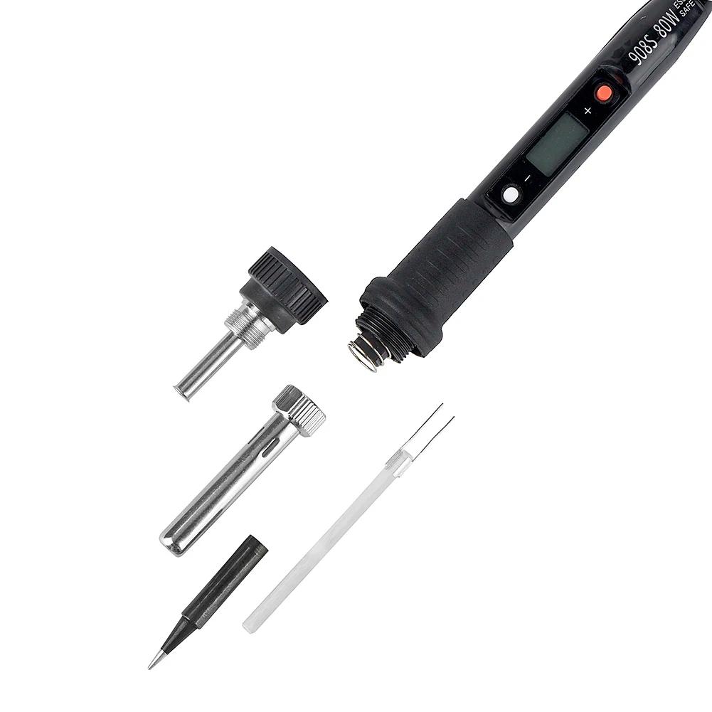 Kit de fer à souder électrique 80W à température réglable 220V 110V, ensemble d'outils de soudage, f