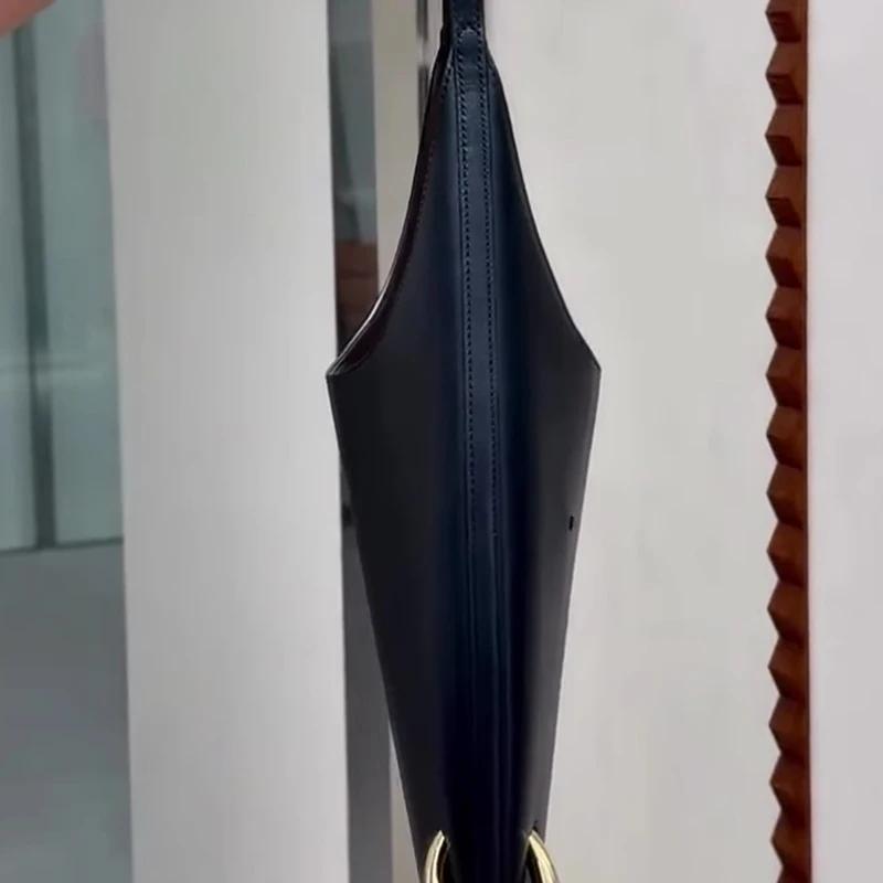 Sacs à main demi-lune fins en cuir véritable personnalisés avec initiales pour femmes sacs à main et