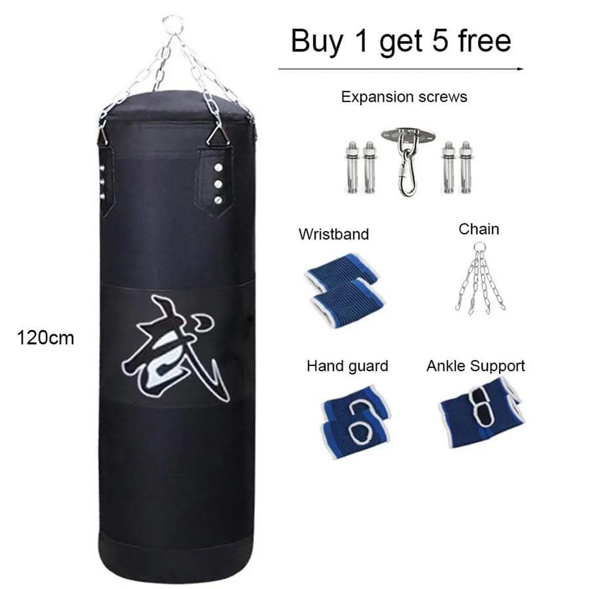Ensemble de sacs de boxe lourds avec crochet de plafond, chaîne en acier suspendue, sac lourd pour a