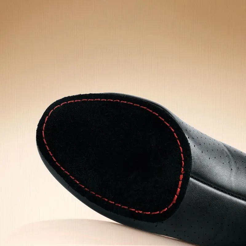 Chaussures danse latine homme noir talons bas tango salsa rumba jazz moderne