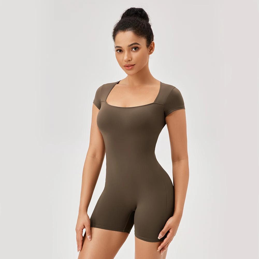 Combinaison d'entraînement été femme - Body sport Yoga Fitness Push Up confortable