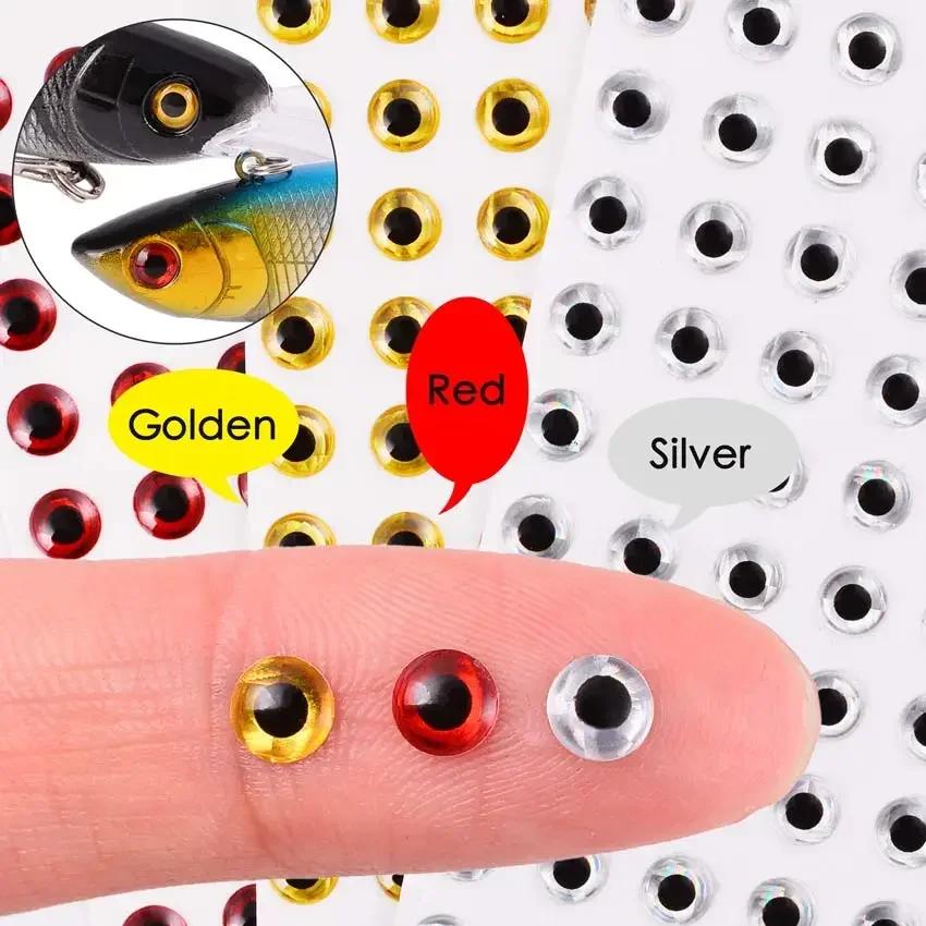 100 pcs/lot holographique 3D leurre de pêche yeux 3/4/5/6/7/8/9mm leurres artificiels Simulation glo