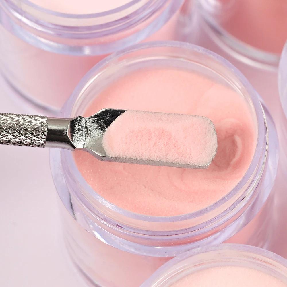 Filet de poudre acrylique pour Nail Art, 6 couleurs, chair/rose, 7g x 6 pots pour Extension d'ongles