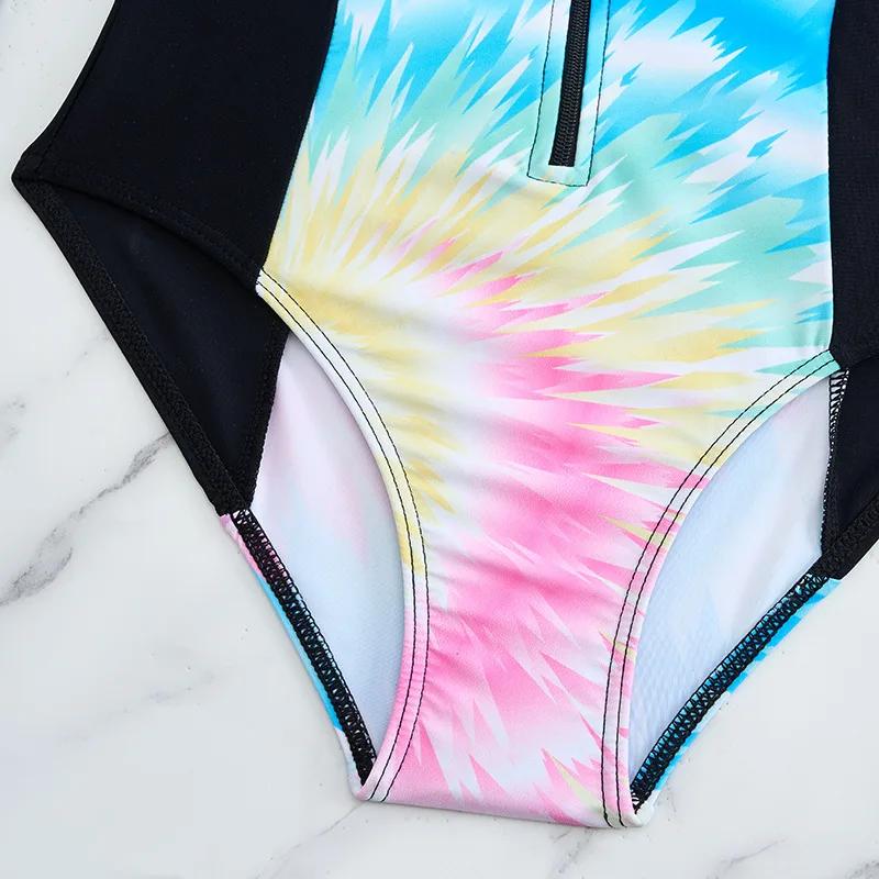 Maillot de bain une pièce à manches longues pour filles 2026 – Tenue de bain pour enfants, idéal pou